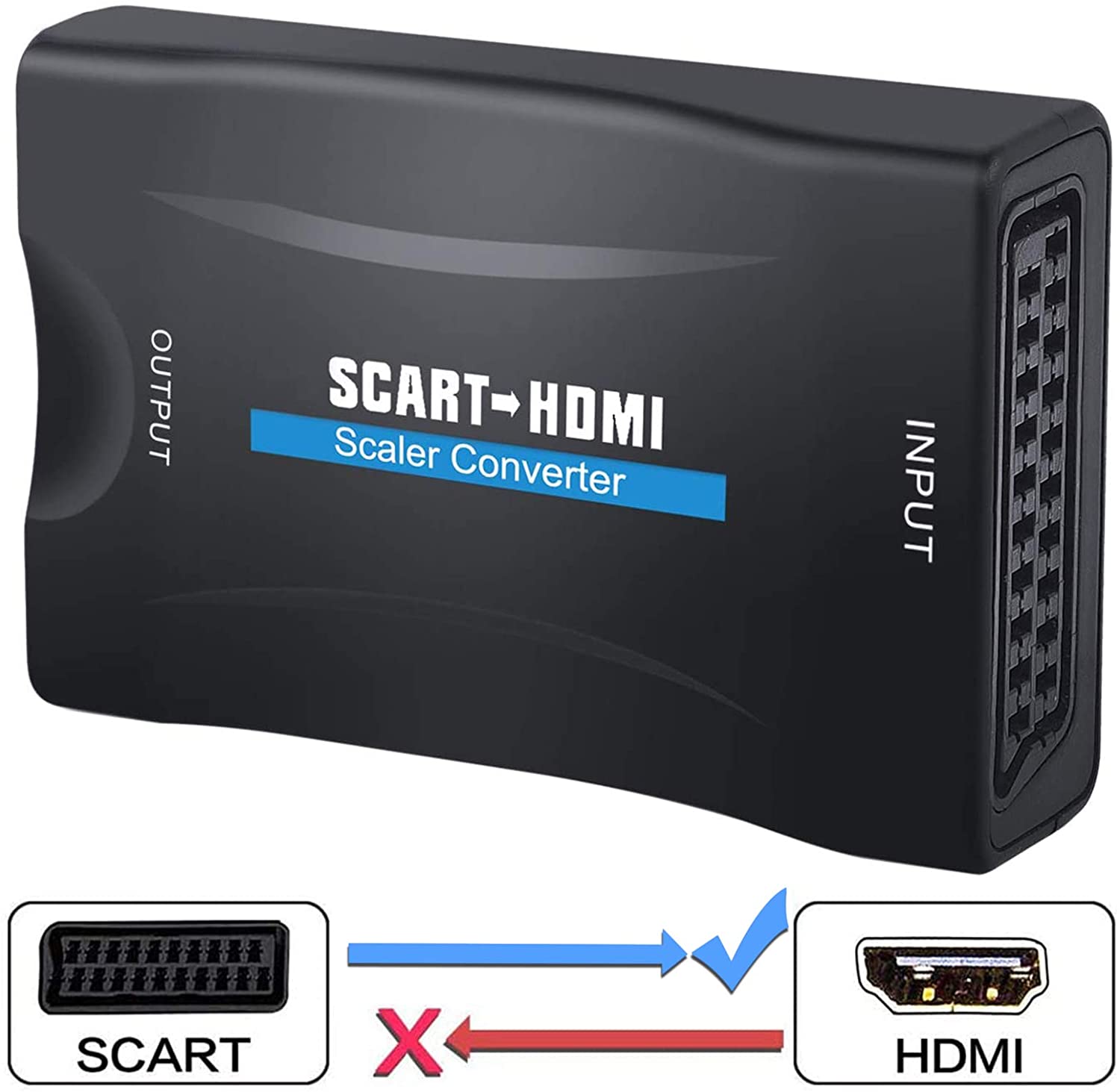 ANGA PS-A3026A Μετατροπές σήματος Scart σε HDMI (Με τροφοδοτικό)