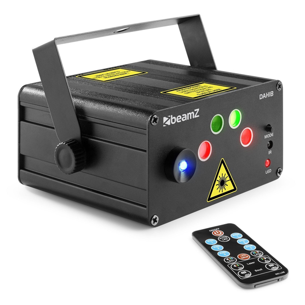 BEAMZ Dahib Double RG Gobo Laser 150mW με Μπλε Led και Τηλεχειριστήριο IRC (152.612)