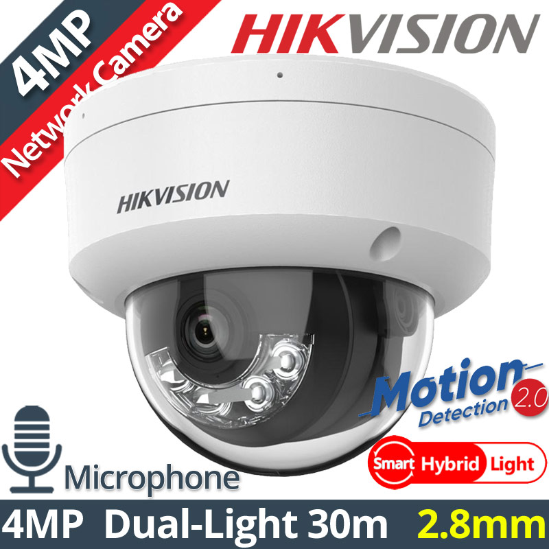 HIKVISION DS-2CD1143G2-LIU 2.8mm Ενσύρματη IP κάμερα 4Mpixels, Smart-Hybrid Light 30m, Motion Detection 2.0, Poe, Μικρόφωνο