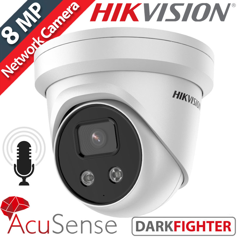 HIKVISION DS-2CD2386G2-IU(C) 2.8mm Ενσύρματη AcuSense IP Κάμερα με Μικρόφωνο 8MPixels DarkFighter H265+