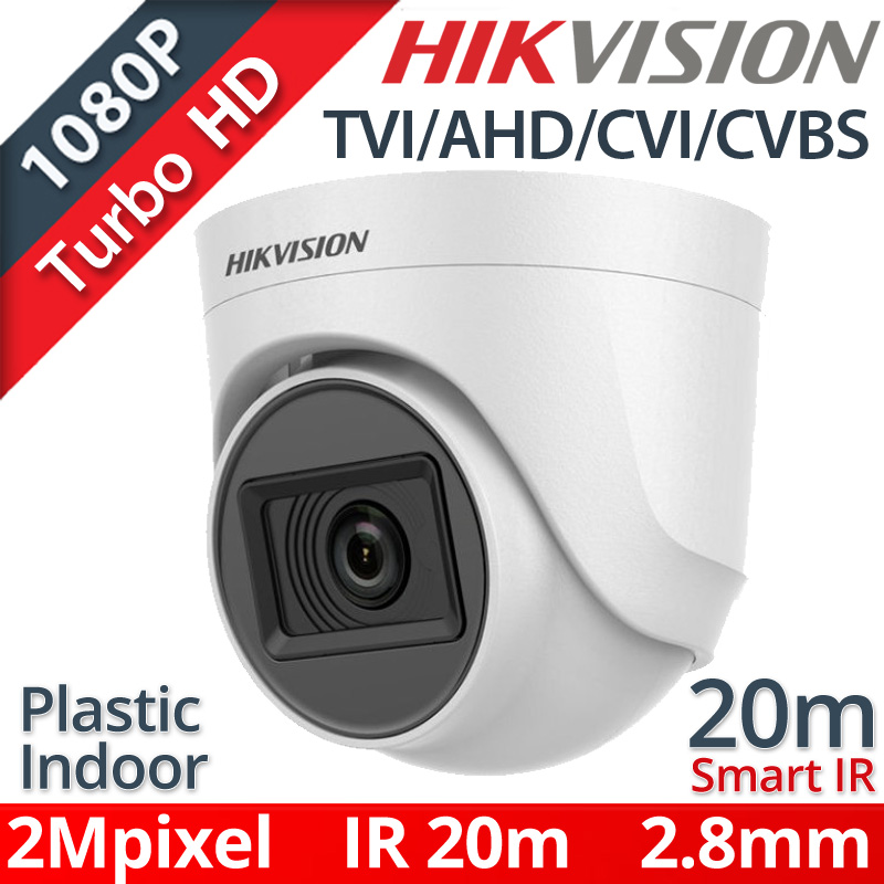 HIKVISION DS-2CE76D0T-ITPF(C) 2.8mm Κάμερα Οροφής 2Mpixel, Εσωτερικού Χώρου, IR 20μ., 4in1