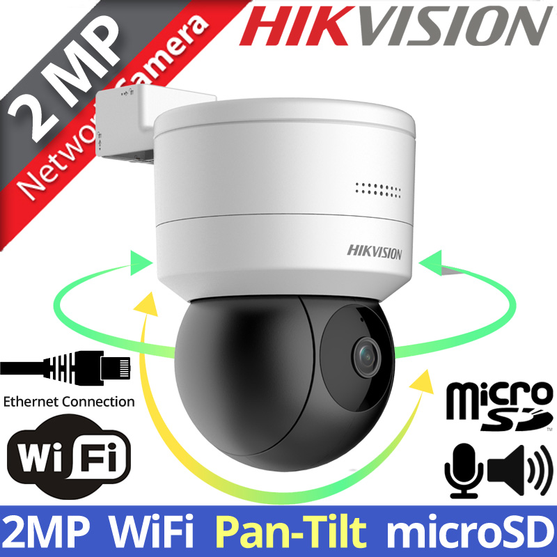 HIKVISION DS-2DE1C200IW-D3/W(F1)(S7) 2Mpixels Mini PT IP Camera, Wifi, Ethernet, MicroSD, Mic, Speaker, H.265+, IR15m