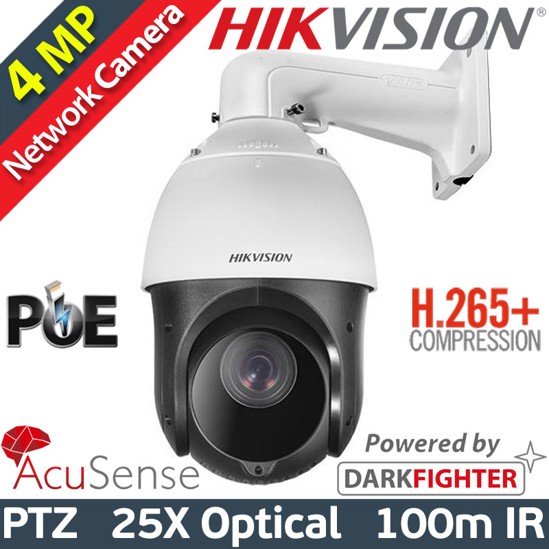 Hikvision DS-2DE4425IW-DE(T5) + BRACKET Δικτυακή IP PTZ κάμερα 4Mpixels AcuSense, 25X Optical Zoom, IR Led 100m (Με Βάση)