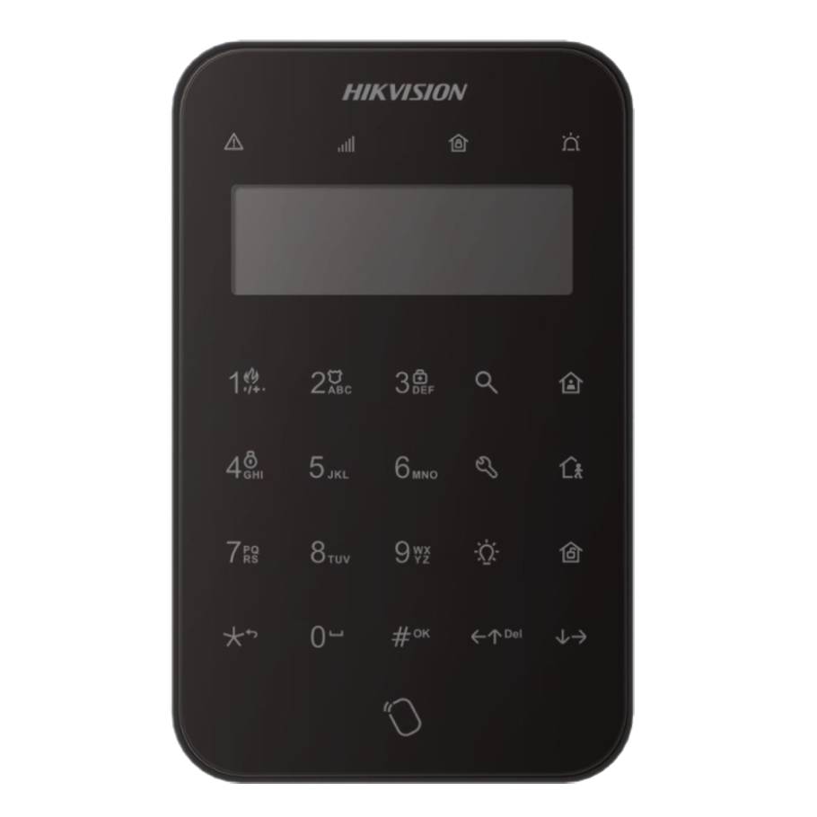 HIKVISION DS-PK1-LT-WE (Black) - Αμφίδρομο Ασύρματο Πληκτρολόγιο LCD με ενσωματωμένο Proximity Reader (RFID)