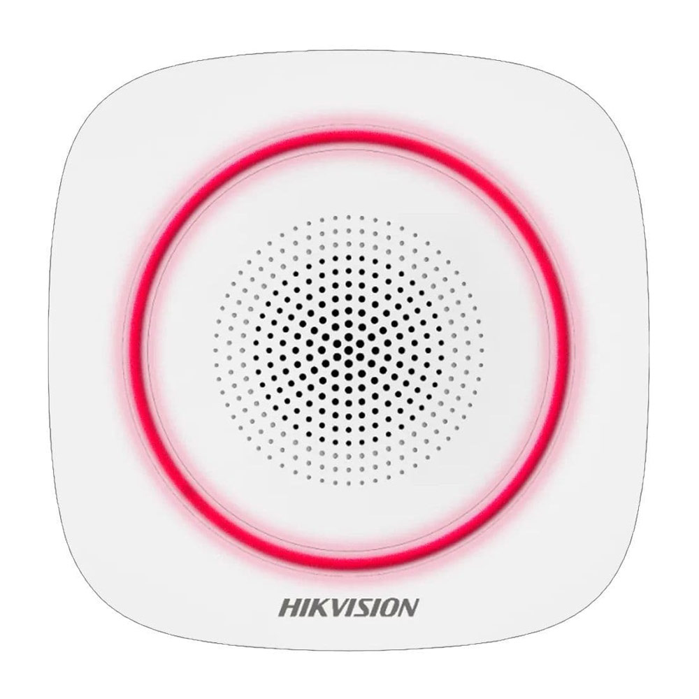 Hikvision DS-PS1-I-WE (RED) - Αυτόνομη Ασύρματη Σειρήνα Εσωτερικού Χώρου, με ΚΟΚΚΙΝΗ φωτεινή ένδειξη