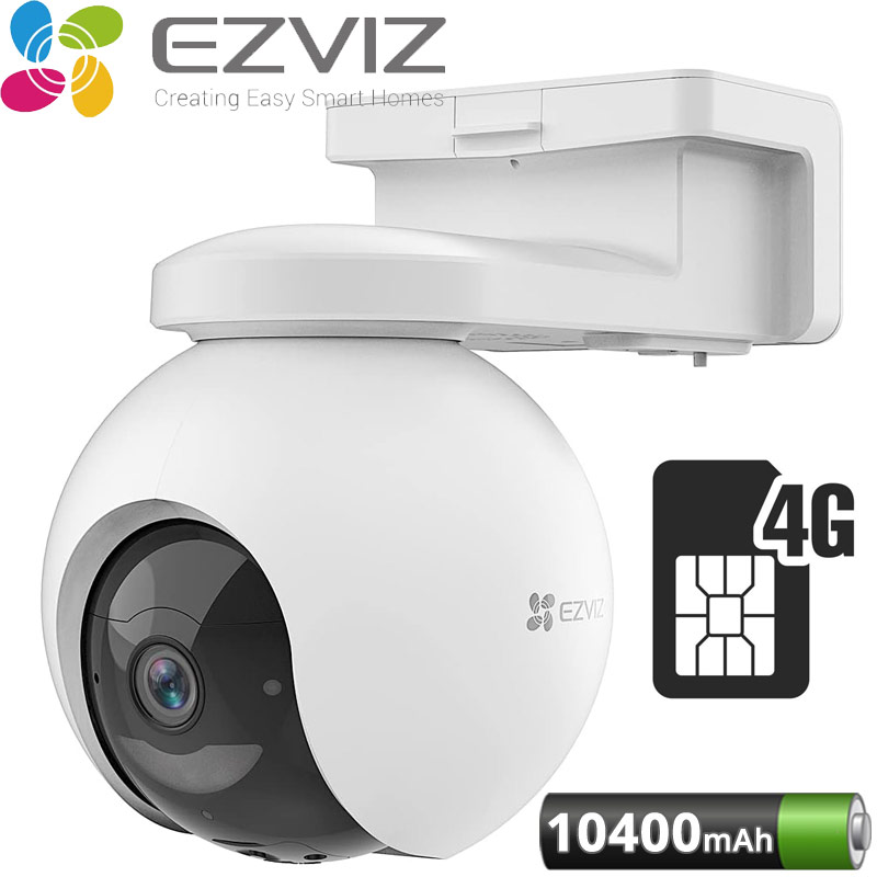 EZVIZ CS-EB8 4G (CS-EB8-R100-1K3FL4GA) Ασύρματη 4G Αδιάβροχη Περιστρεφόμενη (Pan-Tilt) IP Κάμερα 3MP (2K), Mic/Speaker, microSD