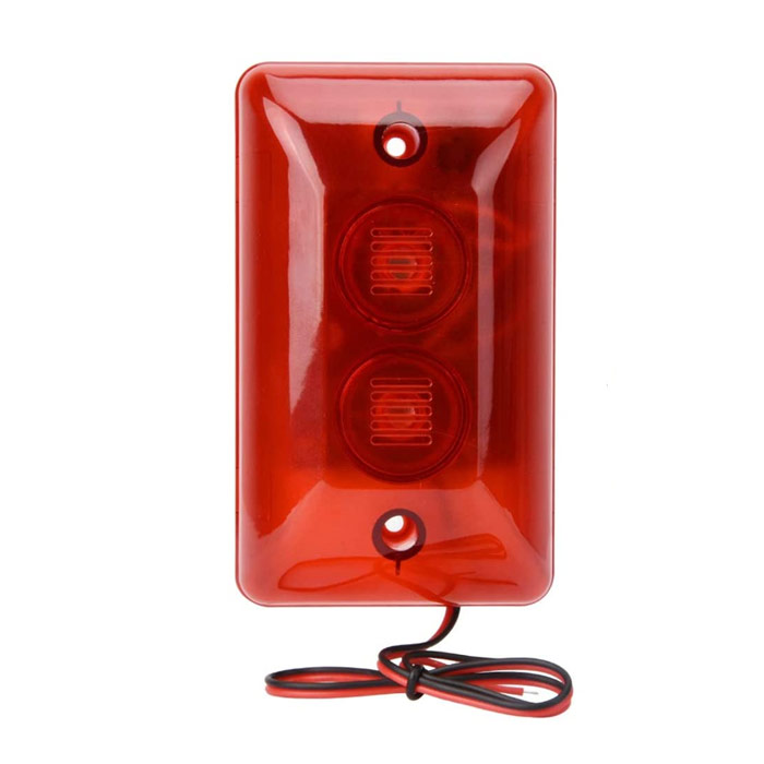 ES-35L12-RED Πιεζοηλεκτρική σειρήνα συναγερμού 12V Εσωτερικού Χώρου 110dB ΚΟΚΚΙΝΗ με ΦΛΑΣ