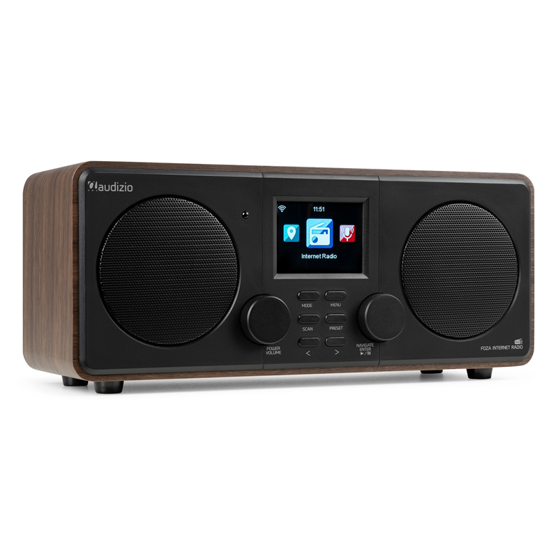 AUDIZIO FOZA WOOD Ραδιόφωνο Wi-Fi Internet STEREO DAB+ FM με Bluetooth και Ξυπνητήρι 102.302