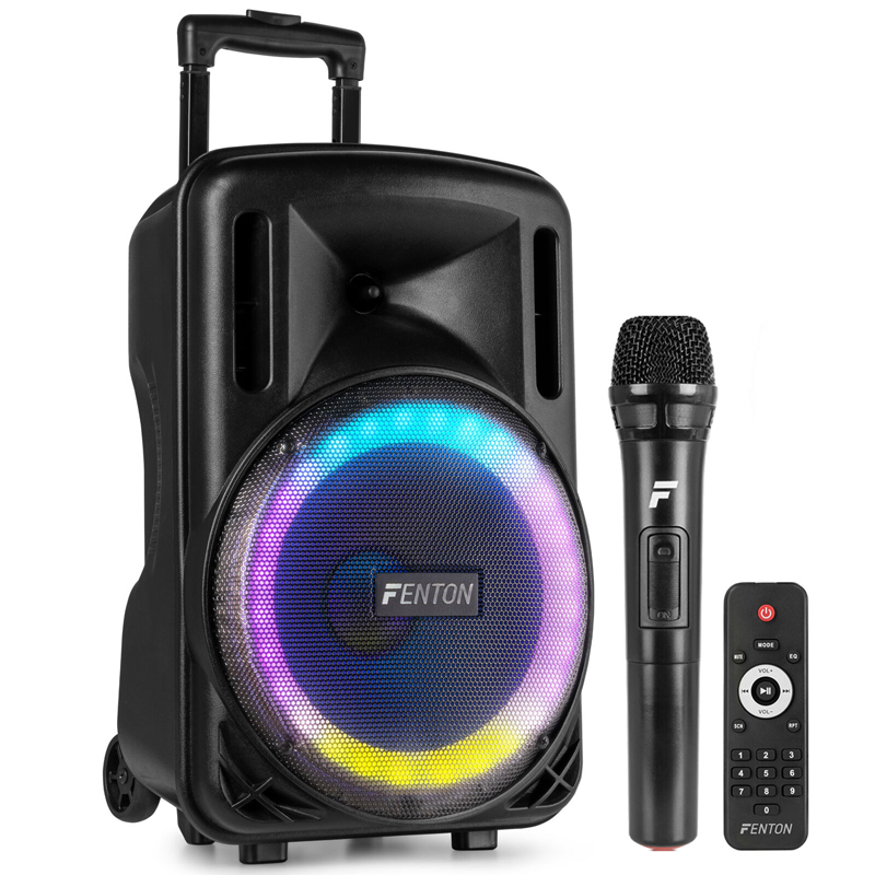 FENTON FT10LED MK2 Φορητό Ηχείο Karaoke 10" ισχύος 450 Watt Peak με USB/ SD/ Bluetooth/ Μικρόφωνο 170.161