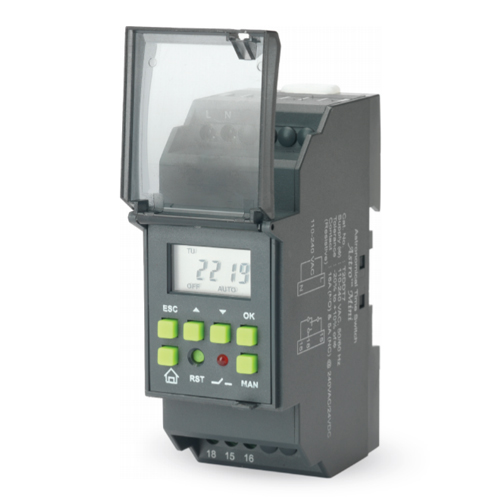 GIC T2DDT7 ASTRO Ψηφιακός Ημερήσιος και Εβδομαδιαίος Χρονοδιακόπτης Ράγας 110-240 VAC / 36mm [02.010.0055]