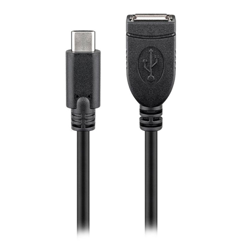 GOOBAY 55470 Καλώδιο-προέκταση USB Type-C αρσ. σε USB A θηλ. 0.20m 