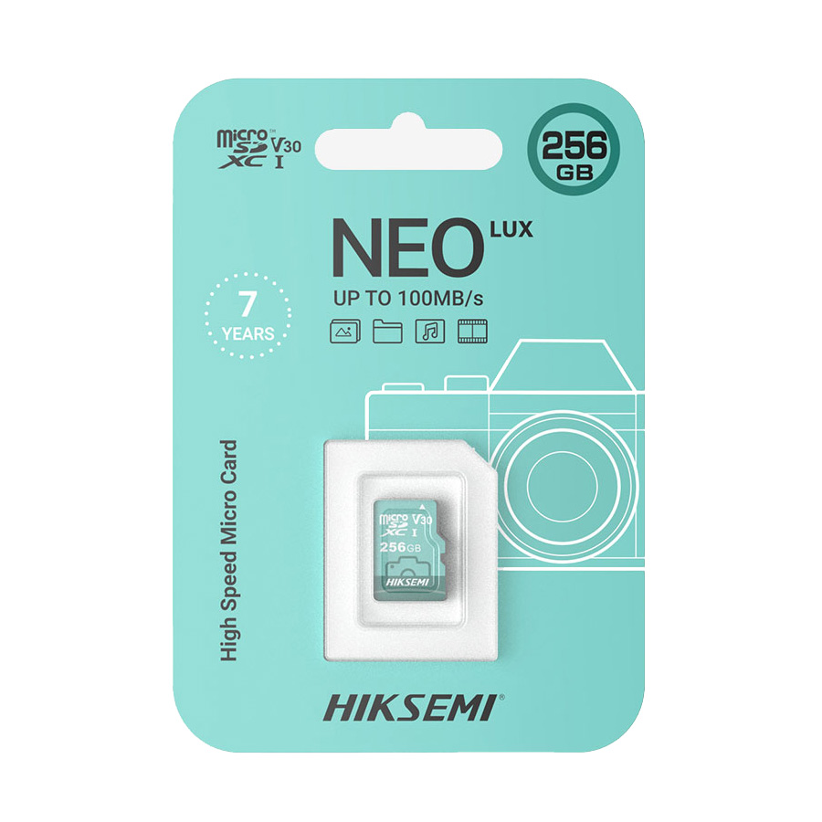 HIKSEMI HS-TF-D3/256G NEO LUX Κάρτα Μνήμης MicroSD 256GB 100MB/s, Class10 U3 V30