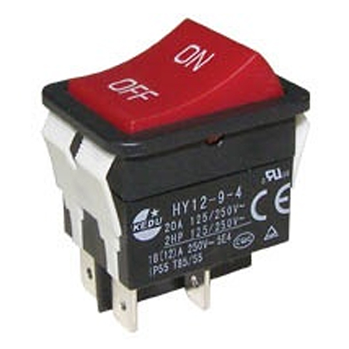 HY12-9-4 Διακόπτης Rocker ON-OFF 4P 18A/ 250V