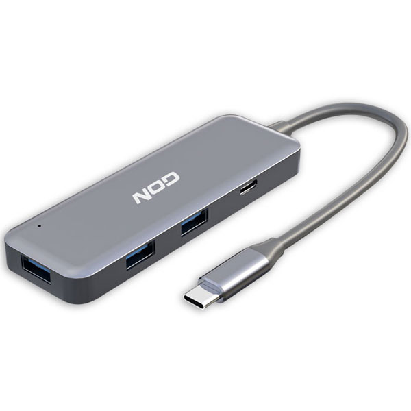 NOD HYBRID METAL HUB 3-1.C Usb Hub Αλουμινίου με USB 3.1 Type-C και σύνδεση 4 θυρών