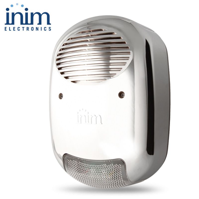 Inim IVY-M Αυτόνομη Σειρήνα Συναγερμού με πορτοκαλί Flash και Επιχρωμιωμένο κάλυμμα (103dB/3m)