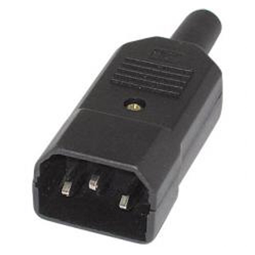 IEC-002 AC Connector Αρσενικό καλωδίου 3P 10Α / 250V JR-4114 OWI