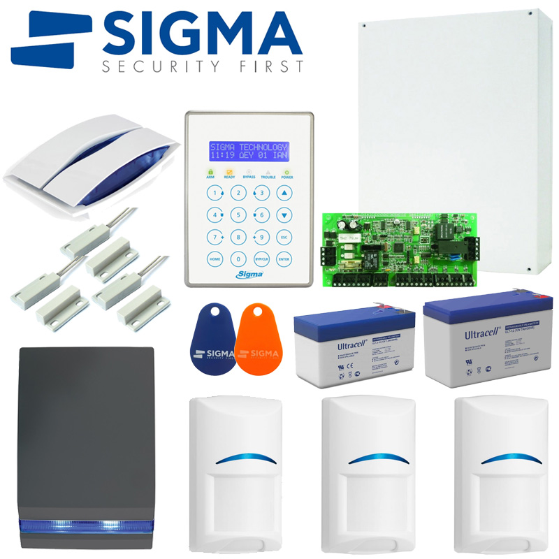 Sigma SET APOLLO32-DIONE GRAY-BLUE: Πλήρες Σύστημα Συναγερμού με κέντρο Apollo Plus της Sigma Security