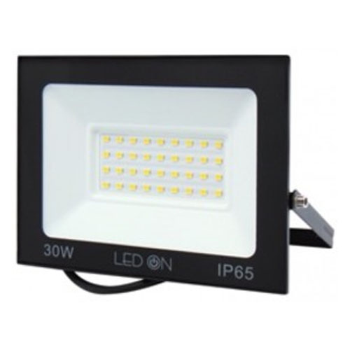 LED ON 1274 Προβολέας LED SUPERSLIM ισχύος 30 Watt με ψυχρό φωτισμό 6500Κ σε Μαύρο