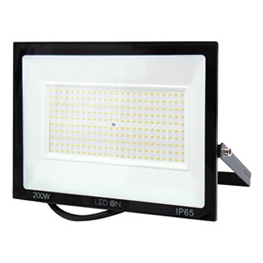 LED ON 1286 QY-2507 Προβολέας LED SUPERSLIM ισχύος 200 Watt με ψυχρό φωτισμό 6500Κ σε Μαύρο 