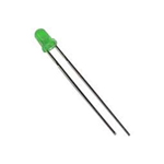 LED-3MM-ST-GREEN Απλό LED 3mm πράσινο χρώμα