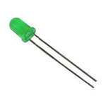 LED-5MM-ST-GREEN Απλό LED 5mm πράσινο χρώμα