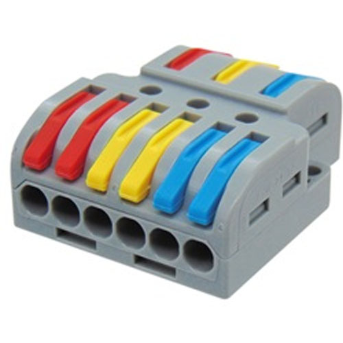 HNM LT-633 Κλέμα διακλάδωσης ταχείας σύνδεσης 3P σε 6P  αγωγών 0.5mm~4mm   