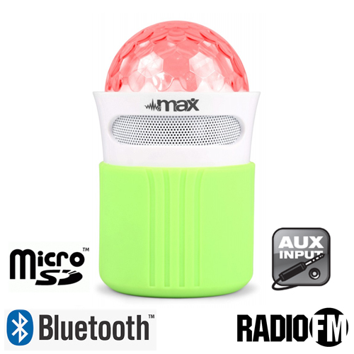 MAX MX2 Ηχείο Επαναφορτ. με Jelly Ball LED Bluetooth/microSD/AUX/FM και Μικρόφωνο για χρήση Hands free