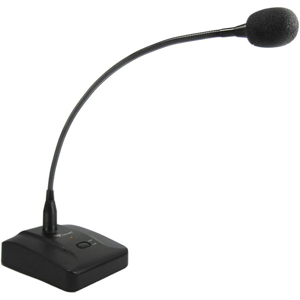 AZUSA MH-35Α Gooseneck Πυκνωτικό Μικρόφωνο Αναγγελίας με Βάση με μπαταρίες