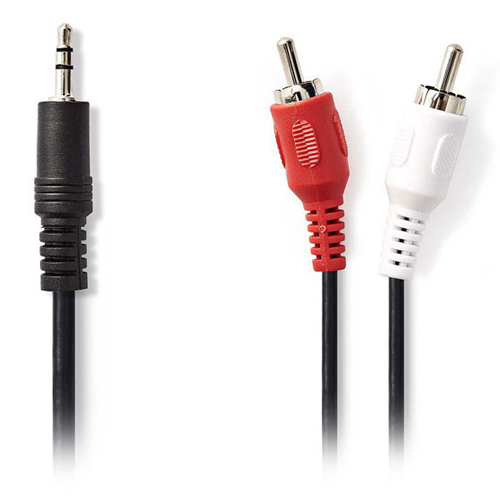NEDIS CAGL22200BK15 Καλώδιο ήχου Jack 3.5mm αρσ. stereo σε 2x RCA αρσ. 1.5m 