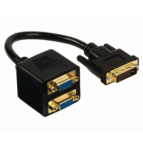 NEDIS CCGP32952BK02 Καλώδιο Splitter DVI-I Dual (24+5-pin) αρσ. - 2x VGA θηλ. 0.20m