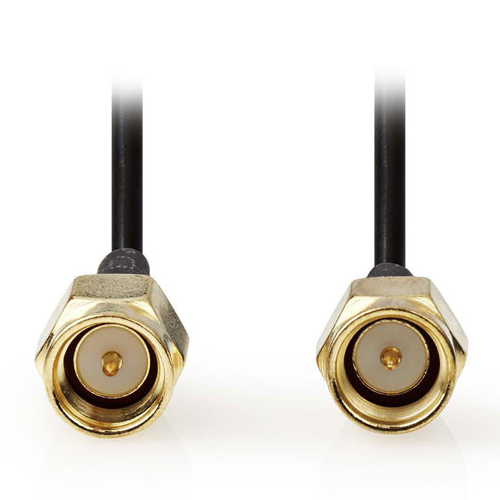 NEDIS CSGL02000BK20 Καλώδιo SMA αρσ. - SMA αρσ. με επίχρυσα βύσματα 2m 
