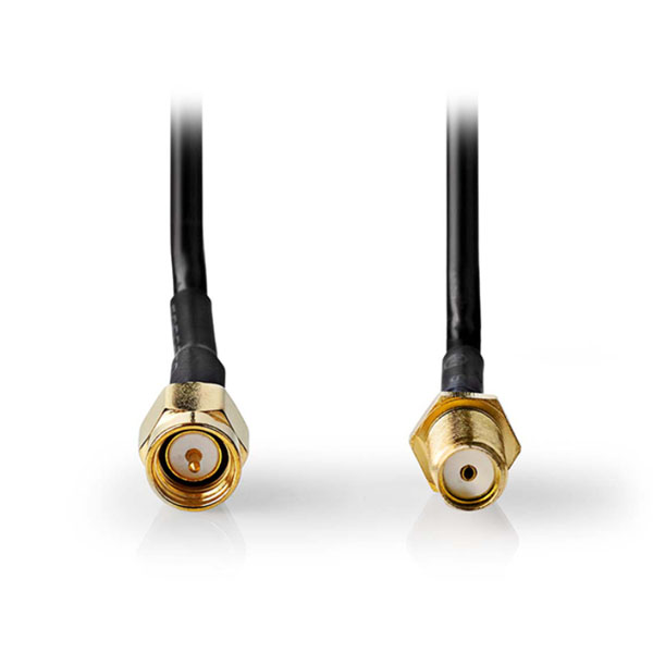 NEDIS CSGL02010BK10 Καλώδιo SMA αρσ. - SMA θυλ. με επίχρυσα βύσματα 1m   