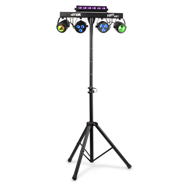 MAX LED PARTYBAR10 2x Jellymoon + 2x PAR + UV / STROBE με Βάση και Τηλεχειριστήριο και DMX 153.008