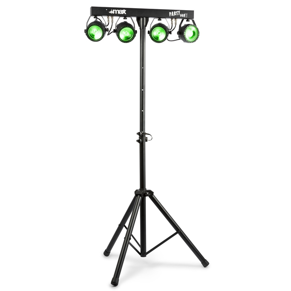 MAX LED PARTYBAR11 Set 4x COB Par 20 Watt με Βάση και Τηλεχειριστήριο και DMX 153.010