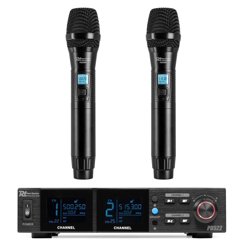 POWER DYNAMICS PD522 2x 100 Channels UHF Set 2 Μικροφώνων Χειρός (179.030)