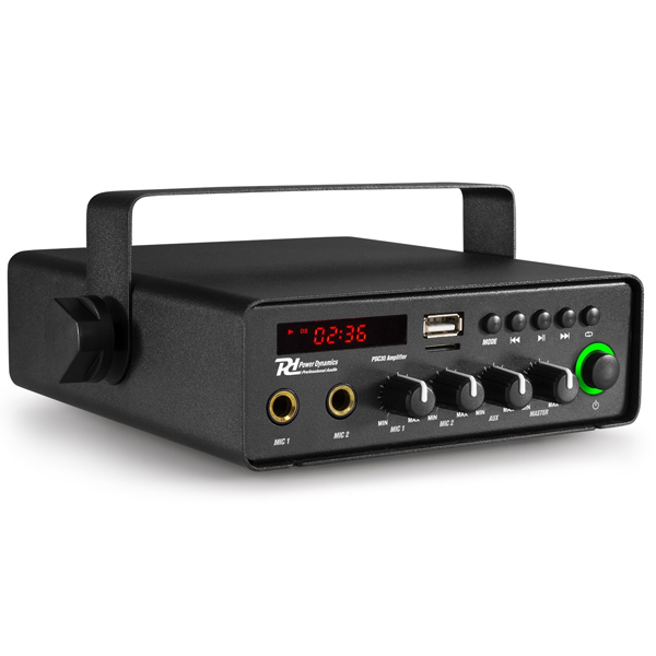 POWER DYNAMICS PDC30 PA Ενισχυτής 30W RMS 4 - 8 Ohm με USB/ SD/ Bluetooth 12V DC / 220V AC  952.044