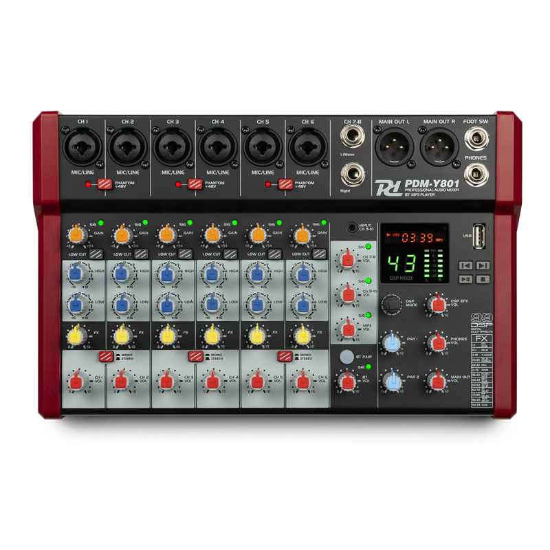 POWER DYNAMICS PDM-Y801 Κονσόλα Ήχου 8 Καναλιών 99 DSP Effects / USB/ MP3/ Bluetooth 172.657
