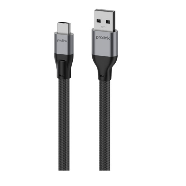 Prolink PF485A-0050 Καλώδιo Ταχειας Φόρτισης 3Α USB 3.0 A  αρσ. σε USB Type-C αρσ. 60W 5Gbps 0.5m σε Μαύρο Χρώμα  
