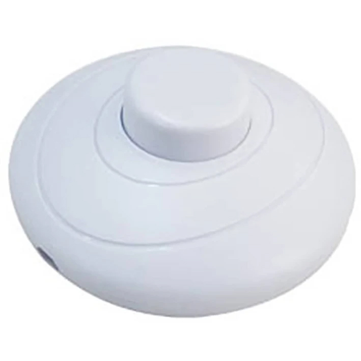 OEM POR-0098 Διακόπτης Πατητός ON-OFF Ενδιάμεσος Ποδός 250V / 2A Λευκός 317 YUN