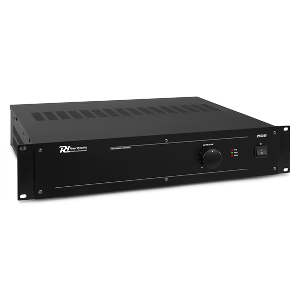 POWER DYNAMICS PRS240 PA Boost / Slave ενισχυτής 240W RMS, 8 Ohm, 100V, 220VAC / 24VDC Backup 952.166