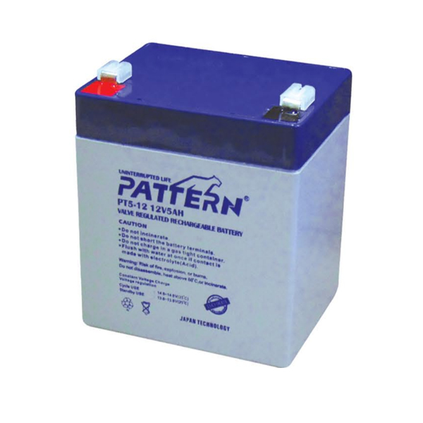 PT5-12 PATTERN Επαναφορτιζόμενη Μπαταρία Μολύβδου 12 Volt / 5 Ah Japan Technology