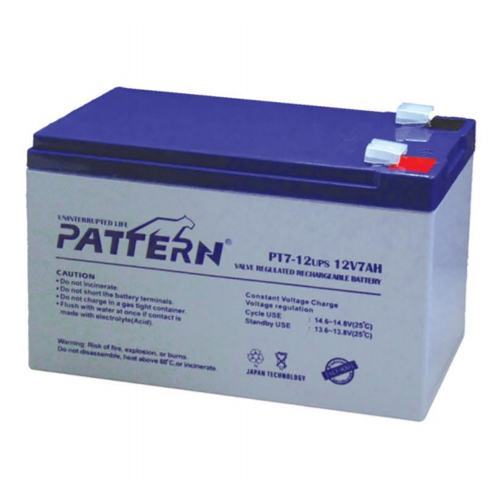 PT7-12 UPS PATTERN Επαναφορτιζόμενη Μπαταρία Μολύβδου για UPS 12 Volt / 7 Ah Japan Technology