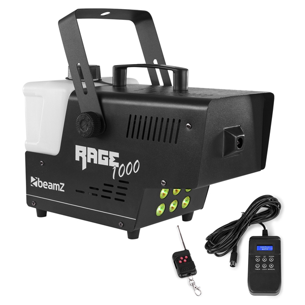 BEAMZ RAGE 1000LED Μηχανή Καπνού 1000 Watt με 2 Χειριστήρια, DMX και 6x RGB LED 160.712