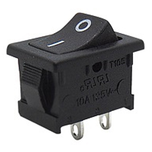 RL3-111 Διακόπτης Rocker ON-OFF 2P 6A / 250V Μαύρος (P16) YNX