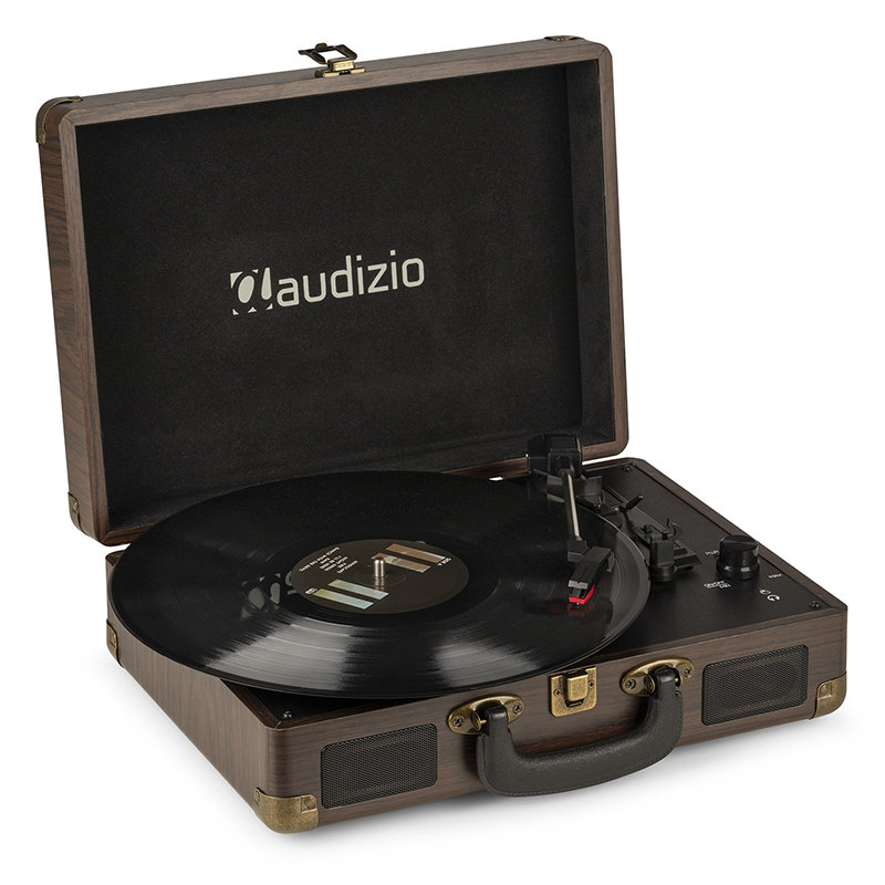 AUDIZIO RP114W Retro Πικάπ με Ενσωματωμένα Ηχεία και USB Recording σε βαλίτσα Wood 102.045