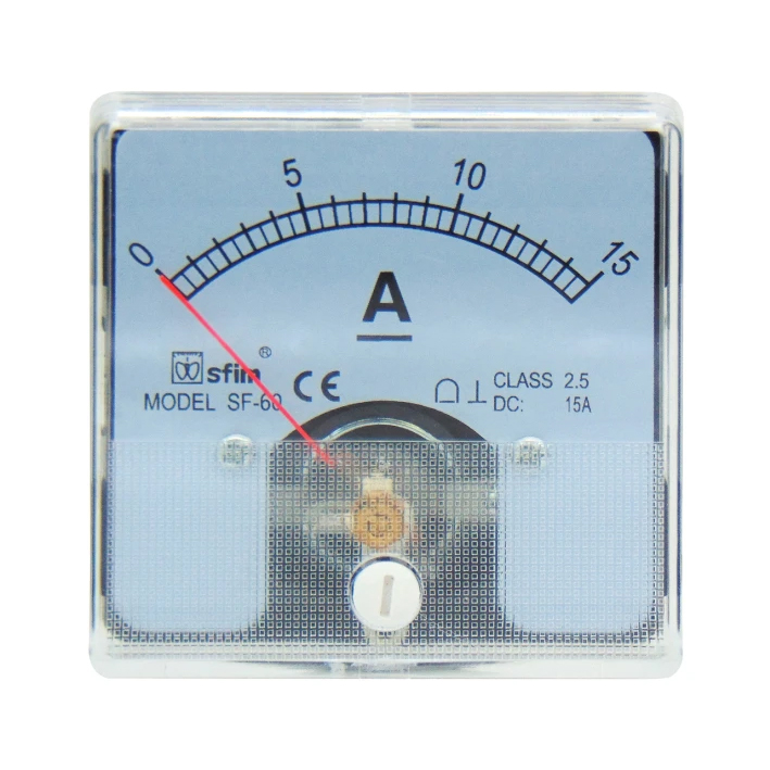 SFIM SF-60-DC15A Αναλογικό όργανο πίνακος DC 15A 60x60mm SHUNT SFM