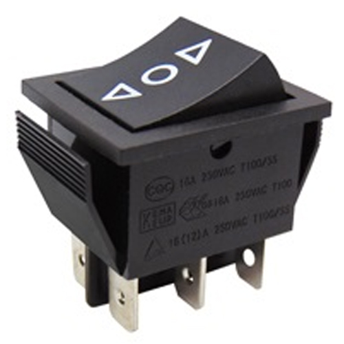 SOKEN RK1-01 2X3 B/B Διακόπτης Rocker Μεγάλος ON-OFF-ON 6P 16A/ 250V