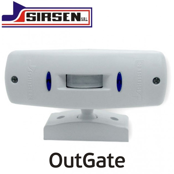 SIRSEN OUTGATE White - Ανιχνευτής Κουρτίνας Διπλής Τεχνολογίας Εσωτερικού και Εξωτερικού Χώρου εμβέλειας 8 μέτρων