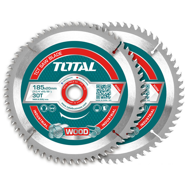 TOTAL TAC231410 Δίσκος Ξύλου 30T Φ185mm 2τμχ.