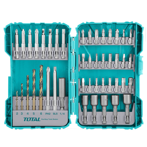 TOTAL TACSDL24501 Σετ Τρυπάνια + Μύτες 45τμχ.